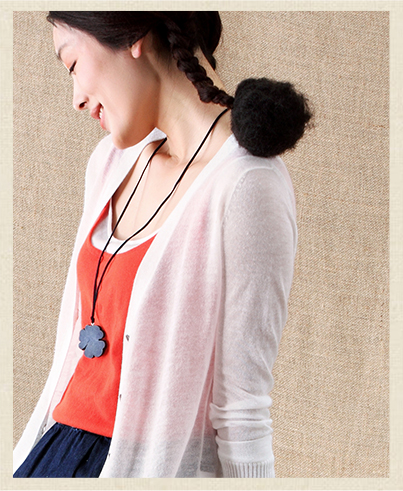 茵曼2014新款<em>女夏装</em>空调衫 <em>开衫薄</em> 简约棉麻针