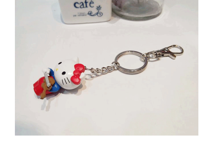 hello kitty钥匙扣钥匙圈挂饰汽车挂链可爱凯蒂猫挂件 图案随机发