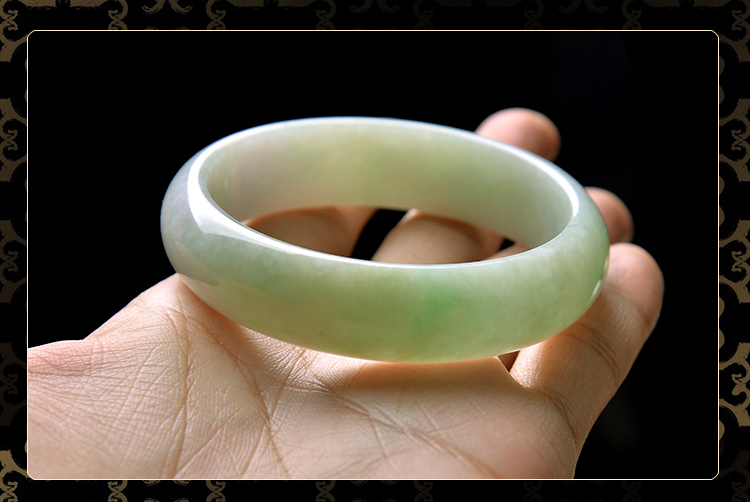 御玉魂 翡翠玉镯 老坑翡翠A货手镯 翡翠A货淡