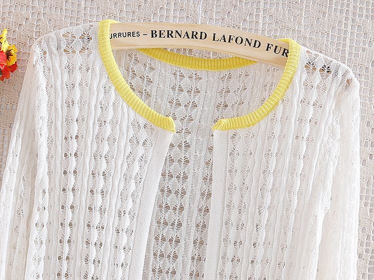 DLY春夏新款大码宽松<em>针织</em>衫女士<em>开衫</em>长袖<em>圆领</em>