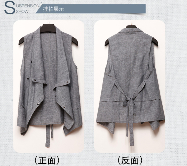 原创设计<em>马甲女士</em> 2014夏装新款无袖上衣个性