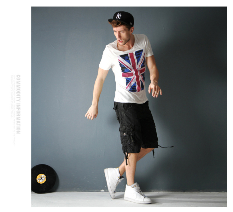 大码<em>军迷</em>短裤男休闲运动纯棉工装男裤夏季多袋