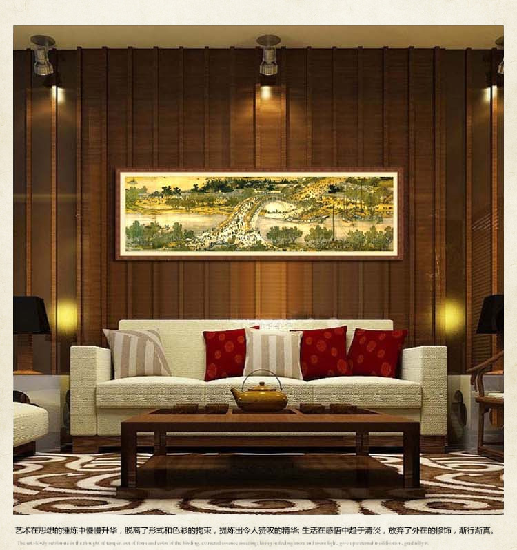 
                                                                                2022新款清明上河图手工绣品5D钻石画满钻客厅水钻画点钻粘钻贴钻十字绣贴画粘贴画砖石秀卧室餐厅风景 高端方钻(满钻) 背景全贴(228*81厘米)多送九宫钻石盒                