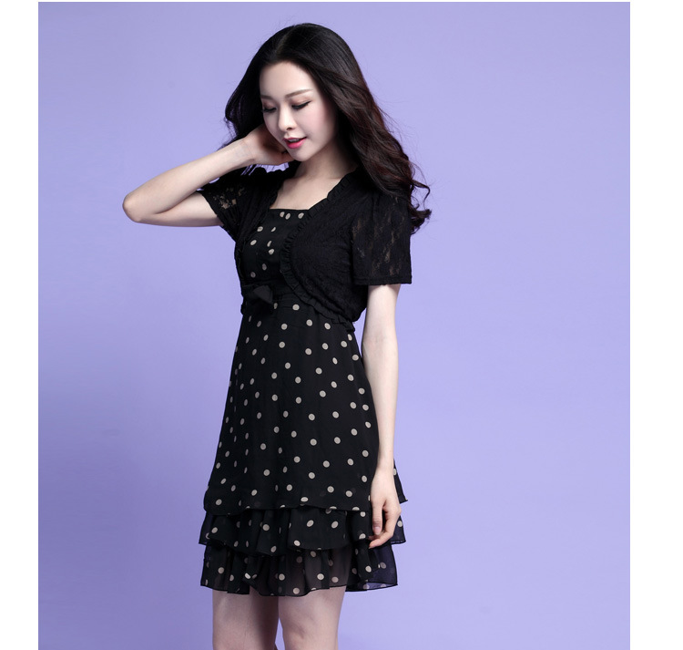 C.o.d. 2015 Summer new stylish casual temperament classic code women dot chiffon lace leave two garment bon bon skirt skirt black XXXXL cake picture, prices, brand platters! The elections are supplied in the national character of distribution, so action, buy now enjoy more preferential! As soon as possible.