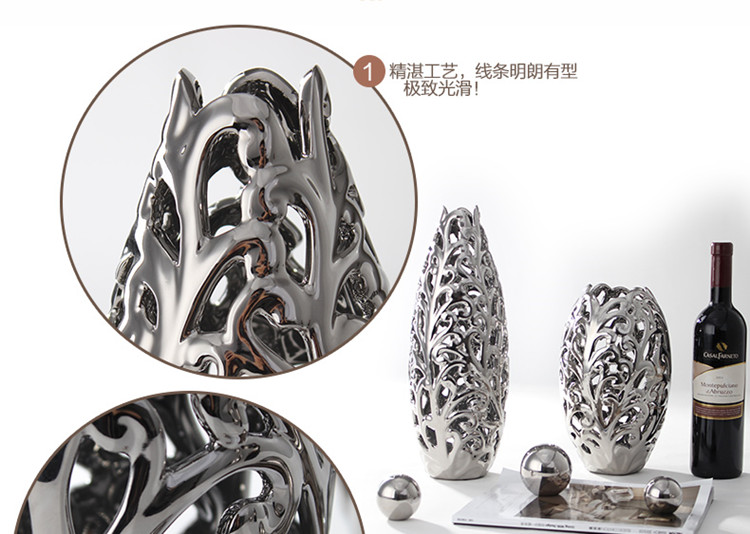 
                                                            风宇阳光 落地花瓶摆件陶瓷欧式家装饰品客厅家居电视柜摆设花创意瓷器套装 花瓶套装                