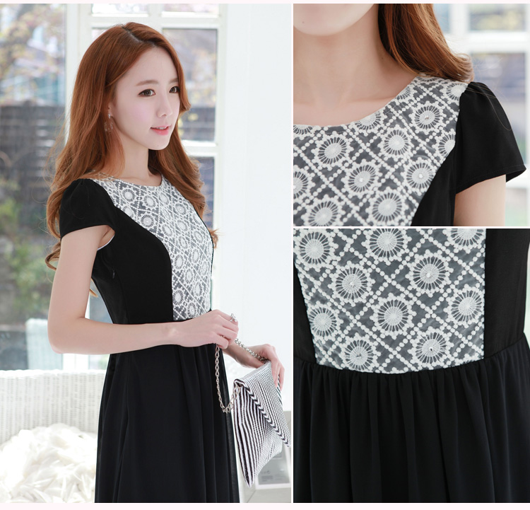 C.o.d. 2015 Summer new stylish look sexy Korean New dovetail skirt long after the former short video thin temperament elegant chiffon lace dresses XXXL black picture, prices, brand platters! The elections are supplied in the national character of distribution, so action, buy now enjoy more preferential! As soon as possible.