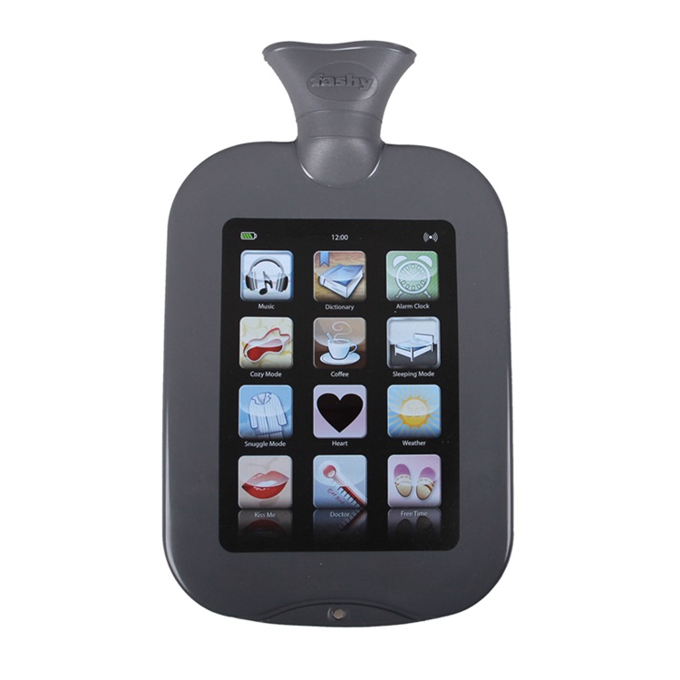 德国进口fashy热水袋 iphone图案 暖手宝 感温变色2.0L 6229 灰色 2.0L