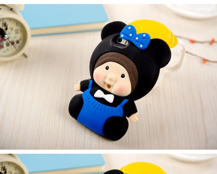 
                                        微品多 苹果6手机壳 iPhone6/6s/6plus/6splus 5s蒙奇奇全包硅胶套 红色 i6plus                