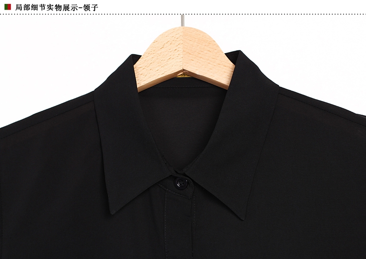 淳觉服饰 2015 秋装新款 大码衬衫领长袖长款 显瘦宽松雪纺衫衬 雪纺衫长袖 女装上衣 紫色 2XL