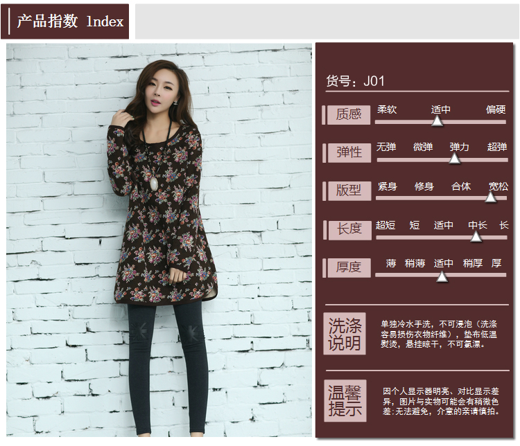 向佐2015春秋女装新品韩版修身圆领长袖印花宽松复古衬衫t恤上衣 图片色 均码