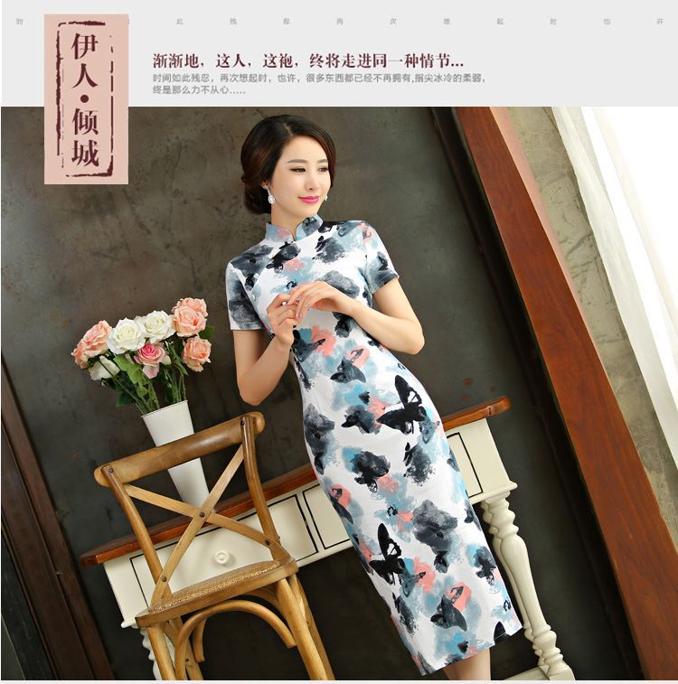 Mr Ronald, Retro improvements ILELIN2015 cotton linen national wind in Long of the forklift truck qipao Linen Dress qipao arts of the Republic of Korea Air-dress if blue S picture, prices, brand platters! The elections are supplied in the national character of distribution, so action, buy now enjoy more preferential! As soon as possible.