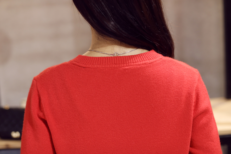 森格熙 毛衣女冬韩版套头针织衫女士秋冬季新款打底衫 黑色 均码