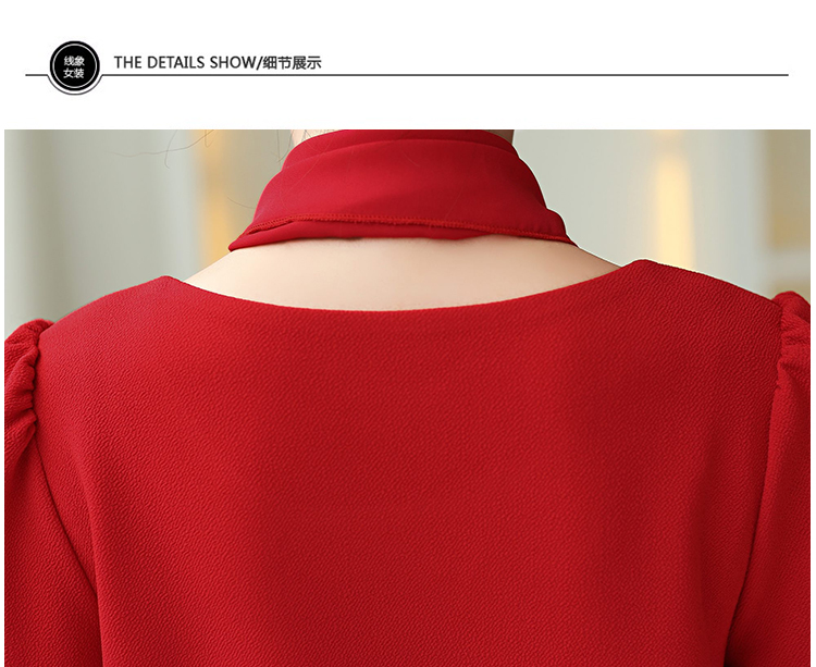 博娜印象 2015秋装新款大码女装雪纺衫女 韩版气质中长款显瘦长袖T恤上衣女打底衫秋 黄色 M