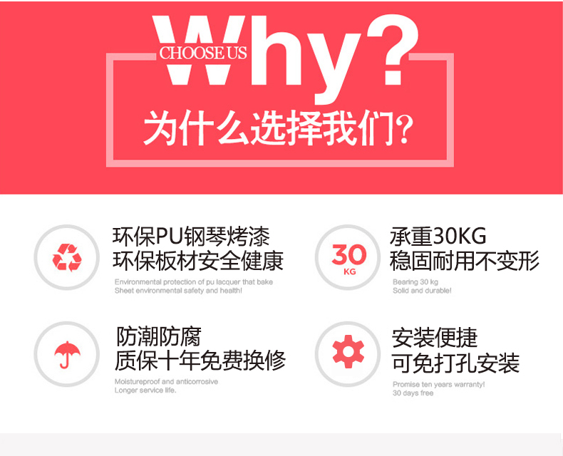 【钢琴烤漆 现货速发】墙上置物架客厅电视背景墙创意格子房间影视墙面壁挂装饰架 C19-套餐A