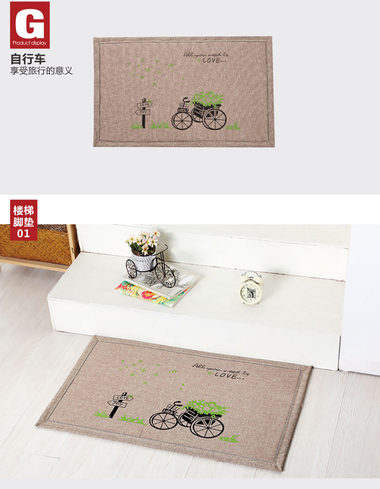 半岛良品玄关进门口入户地垫门垫门厅卧室脚垫子厨房防滑吸水地毯 韩国情侣 50cm*160cm