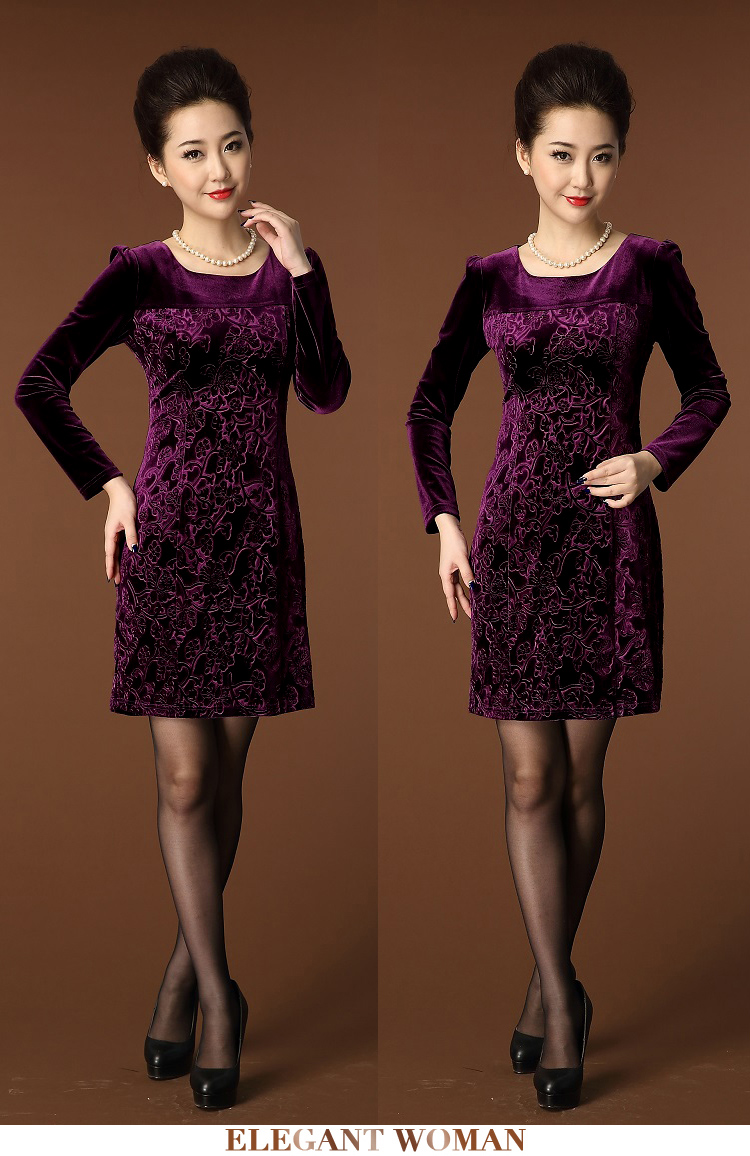 Van Gogh's temperament large non-marking video thin women Kim velvet gown dresses C02 Purple XXXL picture, prices, brand platters! The elections are supplied in the national character of distribution, so action, buy now enjoy more preferential! As soon as possible.