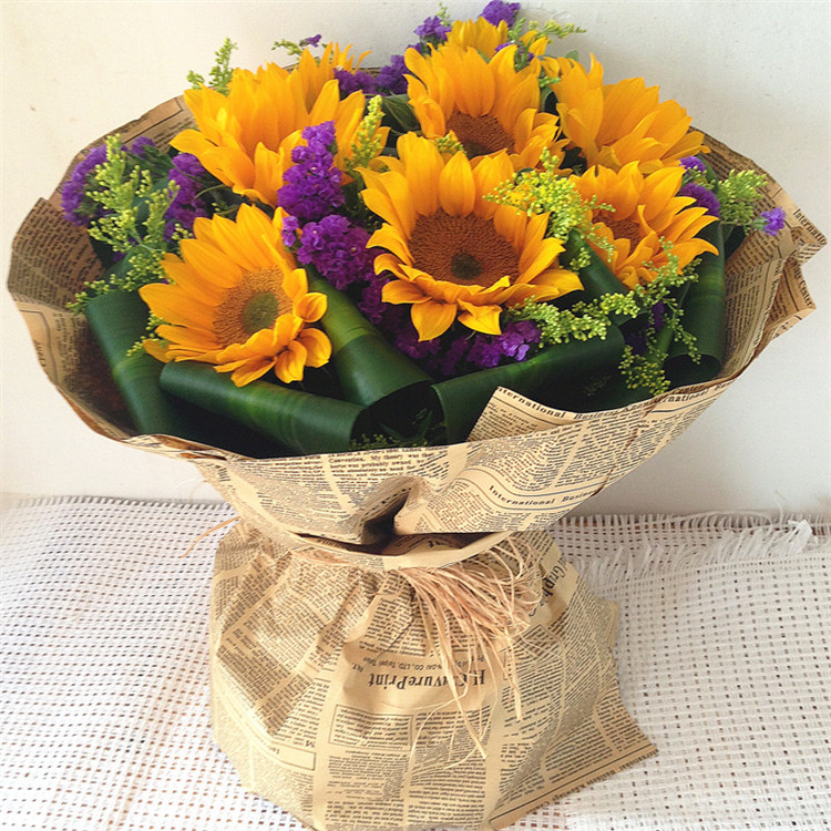 9朵向日葵勿忘我鲜花速递杭州北京上海同城快