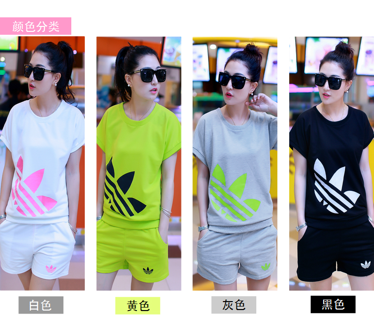 2015 PDQC new summer Korean sport Leisure package shorts two piece loose T shirts uniforms female black XL pictures, price, brand platters! Elections are good character, the national distribution, so why buy now enjoy more preferential! Health