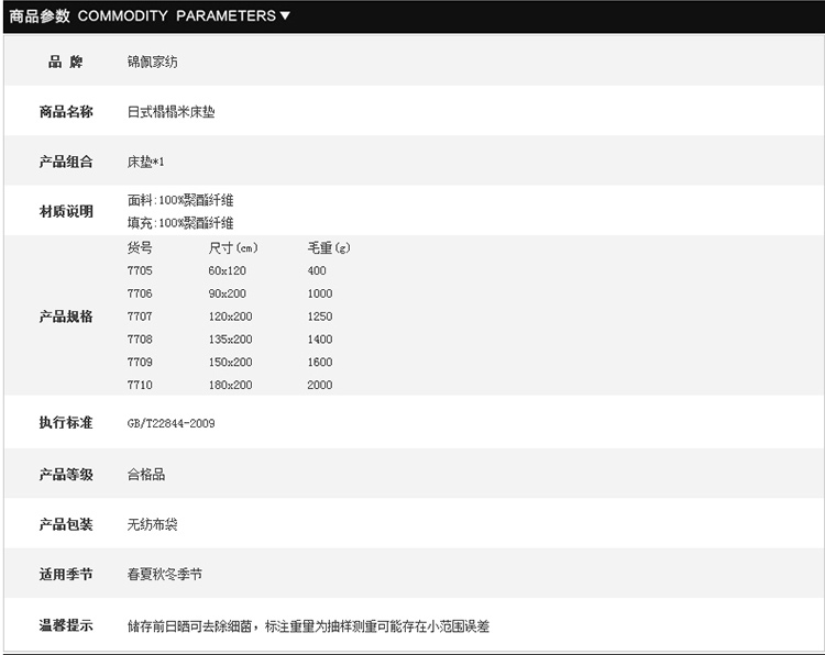 锦佩家纺 榻榻米学生床垫 可折叠加厚褥子 席梦思床垫 宿舍垫子 1.2米床