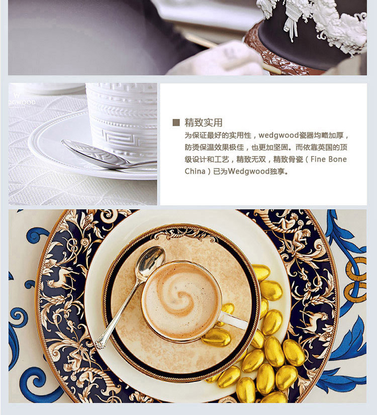 Wedgwood Cornucopia  丰饶之角黑边20cm平盘单只装