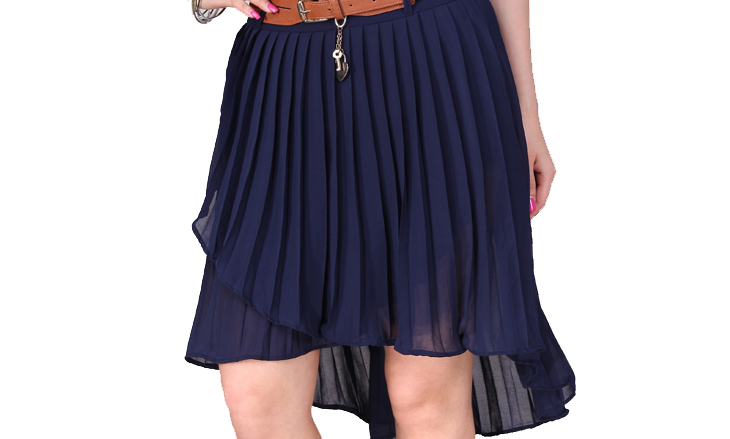 C.o.d. 2015 Summer new stylish casual temperament classic Korean large Fat MM video thin knitting chiffon spell back to dress belt blue XXL picture, prices, brand platters! The elections are supplied in the national character of distribution, so action, buy now enjoy more preferential! As soon as possible.