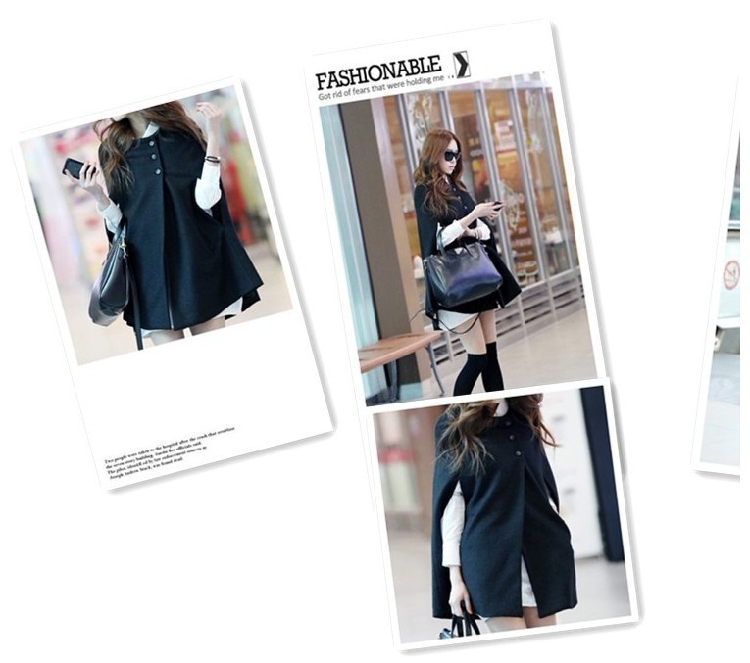 2015 Autumn and winter new PDQC gross female Korean jacket? fresh small loose larger gross cloak? coats that long mantle shawl a black jacket  XXL picture, prices, brand platters! The elections are supplied in the national character of distribution, so action, buy now enjoy more preferential! As soon as possible.