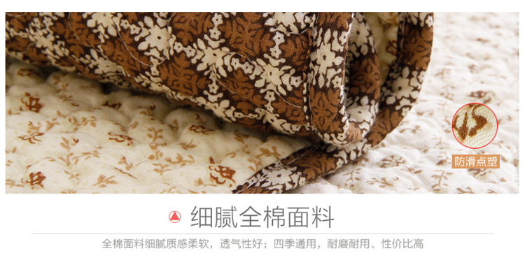 
                                        沙发垫布艺全棉夏季田园时尚防滑坐垫韩式沙发巾四季欧式沙发套 防滑款 英伦咖点防滑 90*210cm                