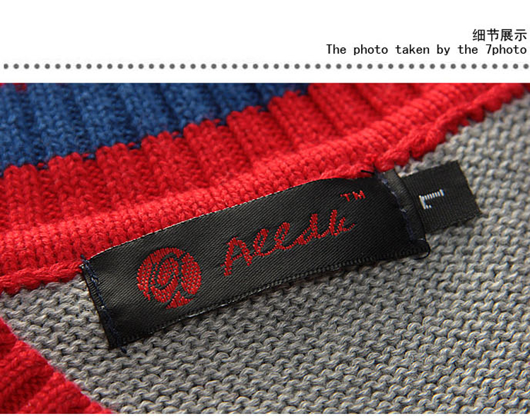 衣<em>织</em>优美 2014秋冬新款韩版拼色V领修身<em>厚毛</em>