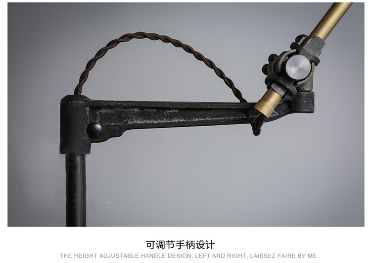 KC灯具 复刻版O.C.WHITE铜制工业风复古美式古董长臂落地灯 KC-F3198A含A19