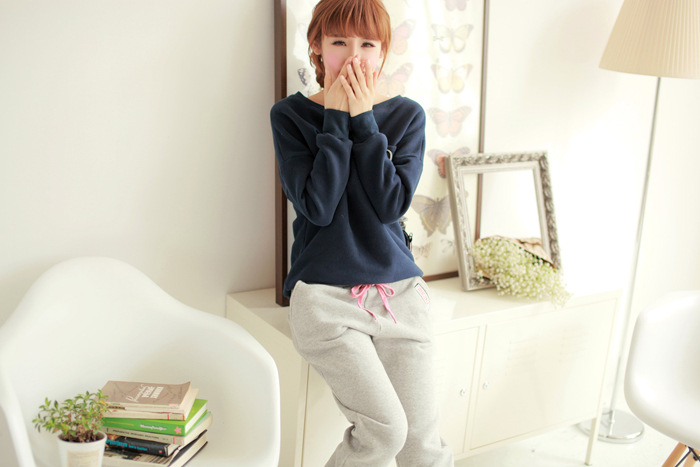 Lei Yu Hsuan larger women 2015 autumn and winter new Korean edition of the sportswear thick wool sweater stylish cartoon picture students Sau San video thin leisure wears the girl blue XL Photo, prices, brand platters! The elections are supplied in the national character of distribution, so action, buy now enjoy more preferential! As soon as possible.