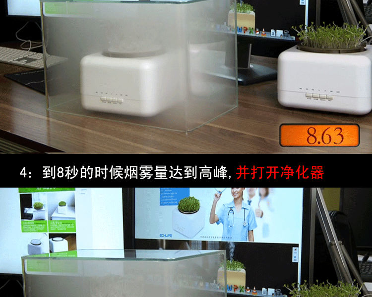 天然植物空气净化器加湿器迷你家用办公室负离子氧吧除甲醛杀菌PM2.5二手烟