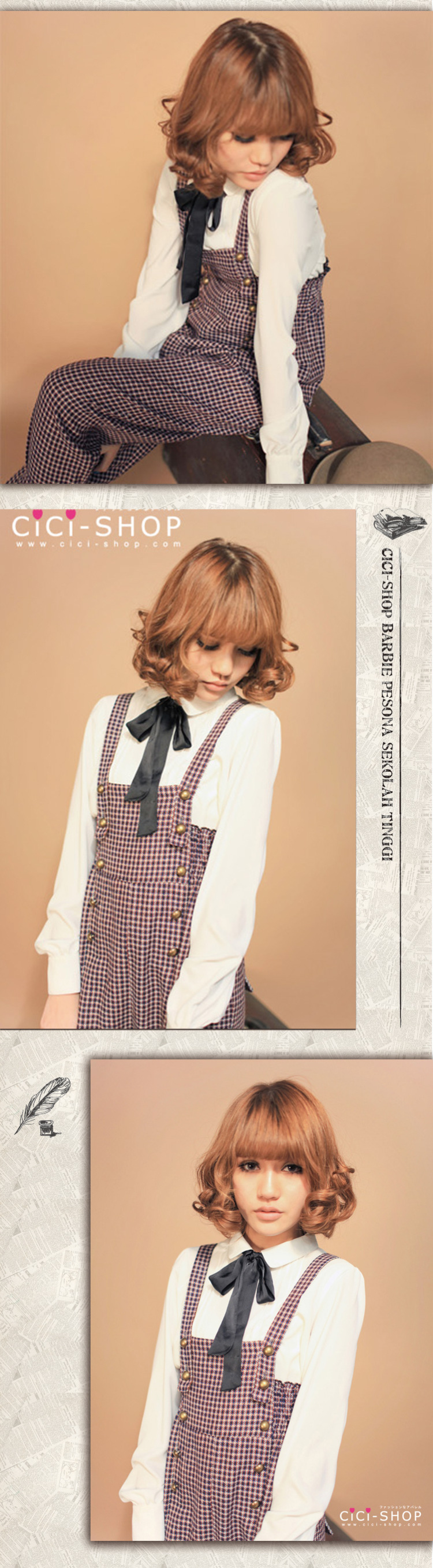 CiciShop2015秋冬小清新百搭甜美蝴蝶结长袖雪纺打底衬衫7910 白色 S