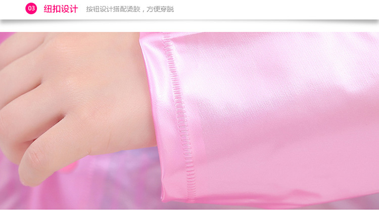 
                                        明嘉新款珠光彩色可爱儿童雨衣韩国男童女童带书包位充气帽檐雨披幼儿宝宝小学生旅游雨具 蓝色 XL(建议身高130-140cm)                