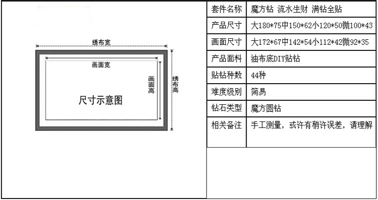 
                                        卡卡十字绣新款5D钻石画魔方圆钻流水生财点钻十字绣客厅书房山水大画钻石绣 魔方圆钻180*75cm 满钻全贴 130%钻量                