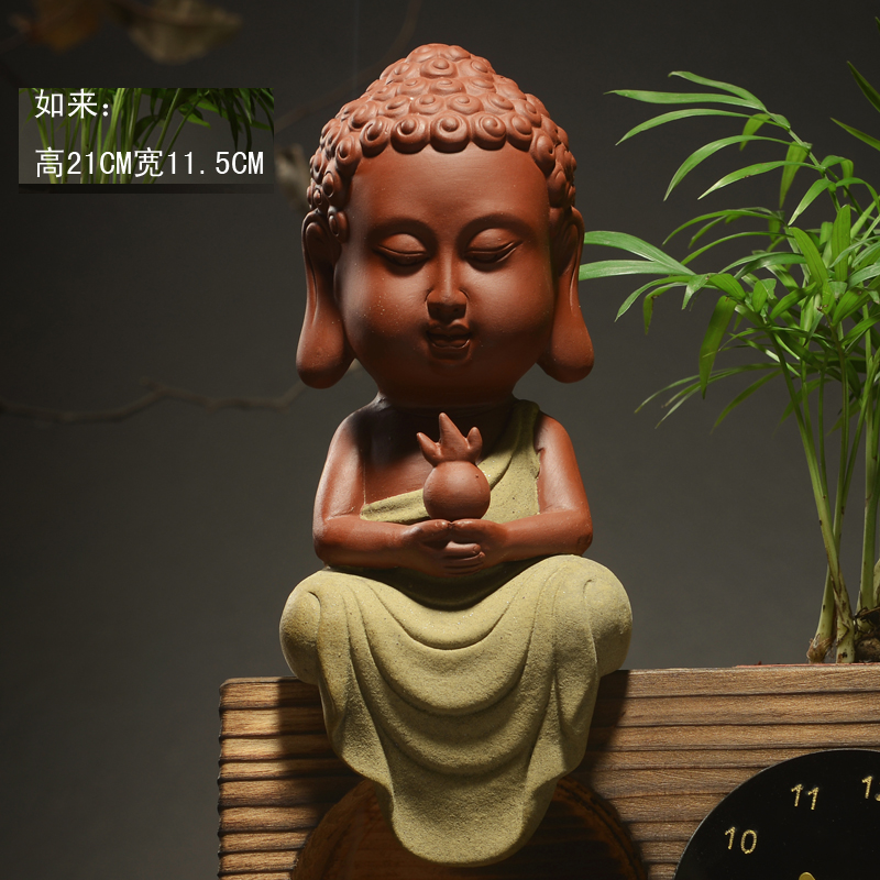
                                        力峰 德化陶瓷达摩摆件生态风化木根雕人物居家工艺品批发家居客厅会所茶室酒店办公室软装饰品 24                