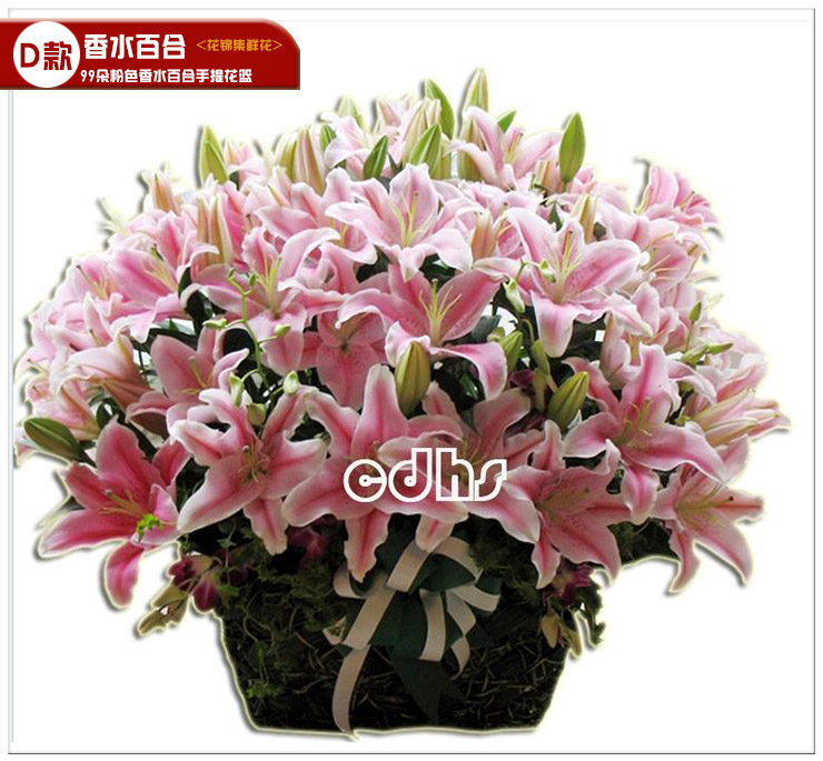 99朵香水百合鲜花速递婚礼祝福福州沈阳太原