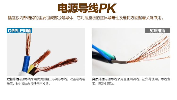 欧普 插排插线板接线板电源插座拖线板插座板