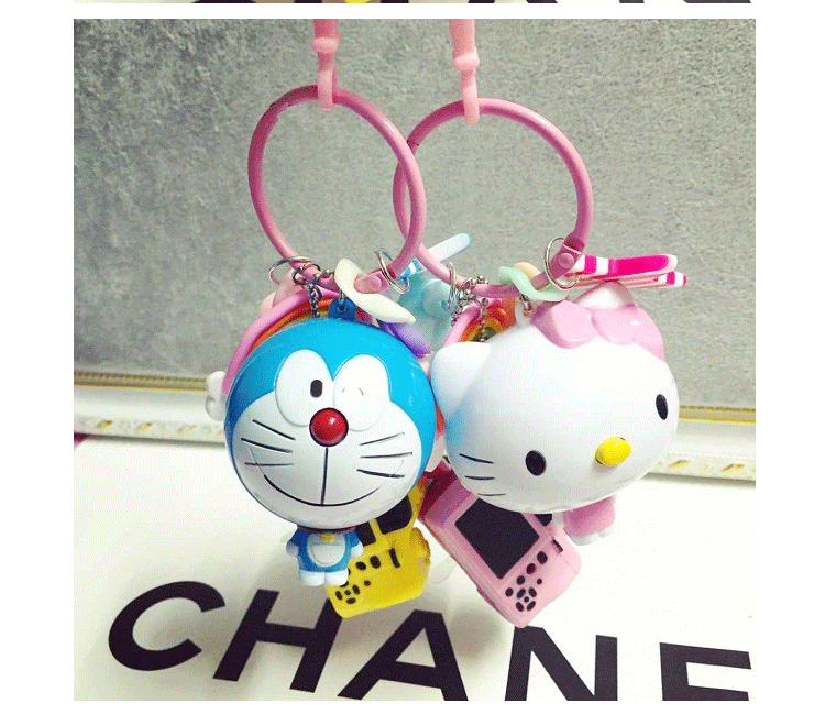 机器猫叮当猫hello kitty凯蒂猫可爱卡通车钥匙扣包包挂件圈 叮当猫