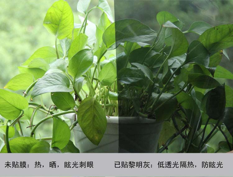 正奥ZEAL玻璃贴膜 窗膜防晒膜太阳膜 卧室客厅阳台窗户贴膜 阳台玻璃贴膜 遮光玻璃膜 黎明灰 1米宽/米
