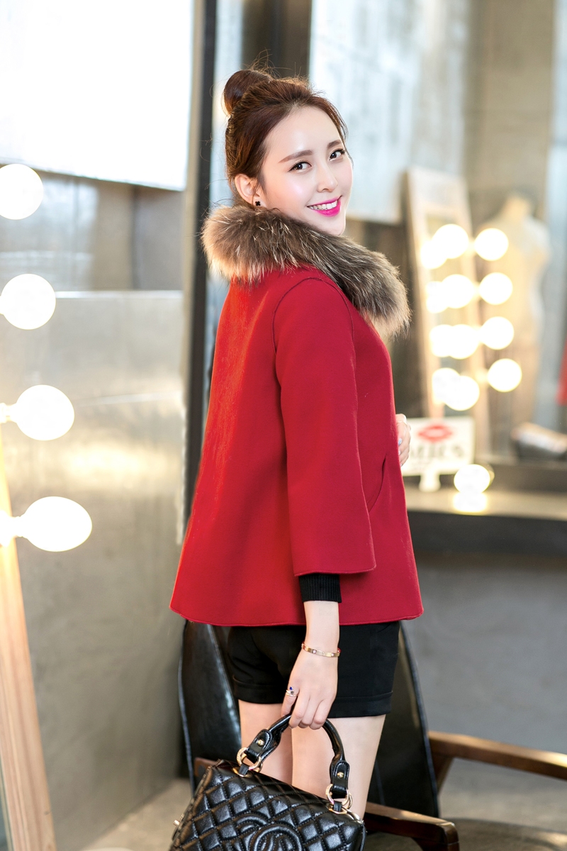 2015 Autumn and winter Zz&ff new Korean large Liberal Women's gross collar cloak a jacket female red cloak XXXXL gross? Picture, prices, brand platters! The elections are supplied in the national character of distribution, so action, buy now enjoy more preferential! As soon as possible.