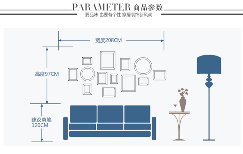 
                                        全悦13框创意圆形挂墙相框组合欧式照片墙地中海客厅装饰画 白原+欧式风情画芯                