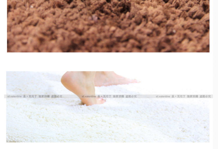 【圣瓦伦丁】卧室地毯床边床前毯日式现代简约/客厅茶几 驼色 200cm*300cm