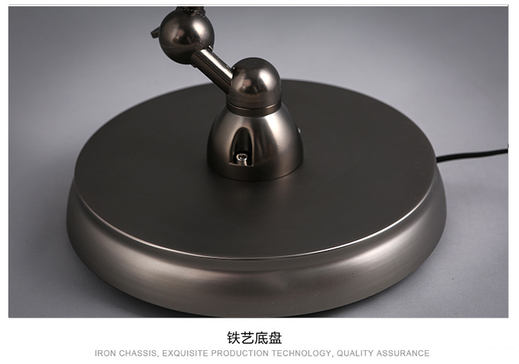 kc灯具工业复古北欧折叠落地灯长臂可调节个性创意艺术落地台灯地灯 F3431B-含9W灯泡-黄光