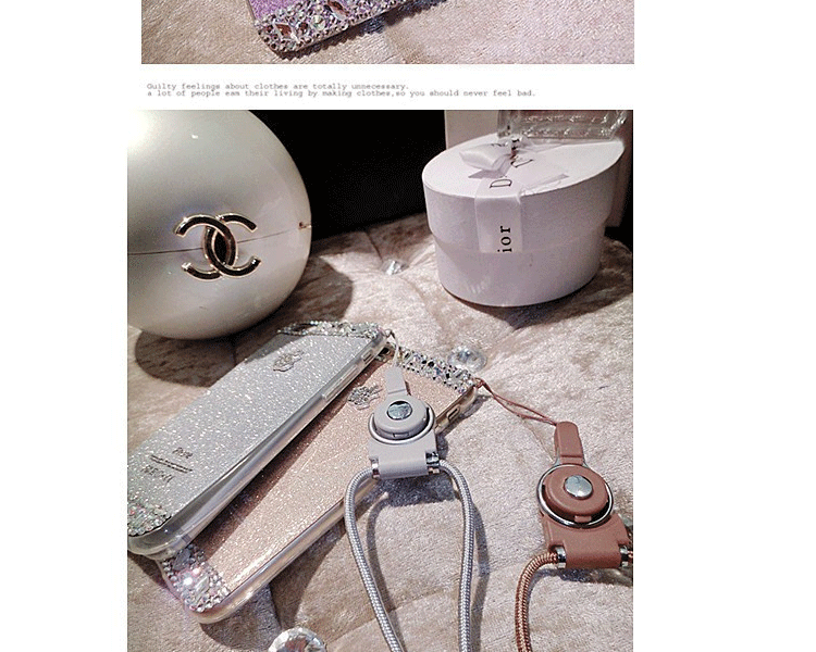 微品多 苹果6/6s手机壳  iPhone6/6splus 5s 挂绳果冻闪硅胶软套女 香槟 iPhone6 Plus/ 6s plus