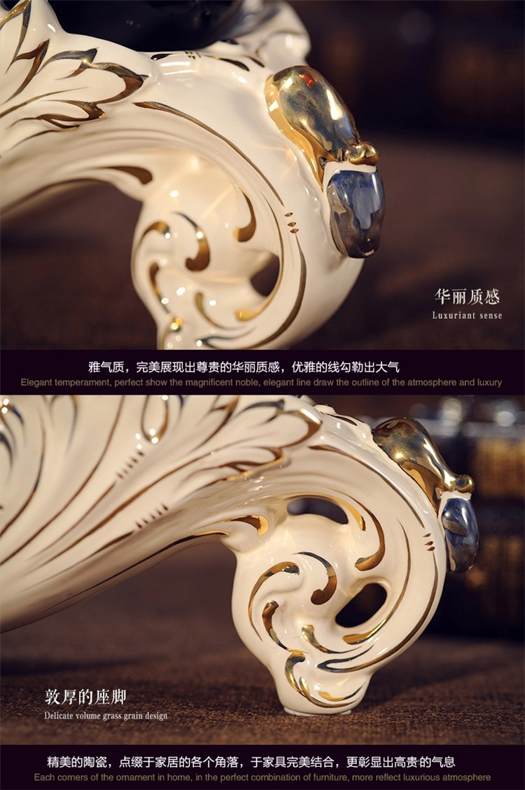 
                                                            欧式陶瓷红酒架摆件创意酒架象牙瓷酒柜装饰葡萄酒架家居装饰品玄关摆件                