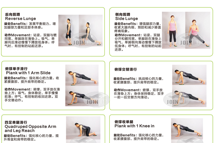JOINFIT 康复训练滑行盘 滑垫 训练四肢力量和
