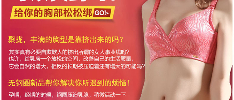 仙子宜岱女式内衣无钢圈<em>文胸</em>聚拢舒适<em>ABC</em>杯