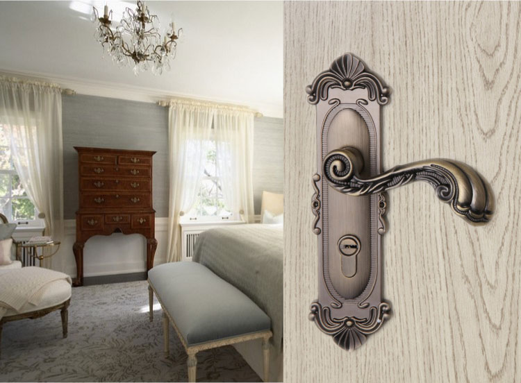 德普DEPU五金欧美式门锁室内卧室实木房门把