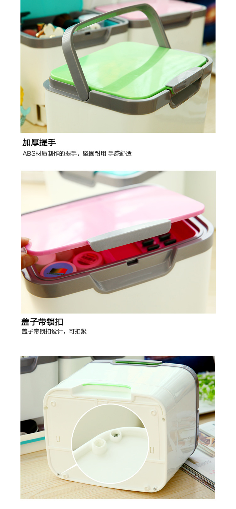 
                                        大号医药箱 家用手提药箱 多层药盒便携收纳盒 颜色随机                