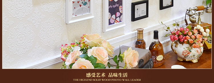 
                                        梓晨 挂墙实木欧式相框 宜家画框装饰墙创意组合 相片框 黑白原胡混搭                